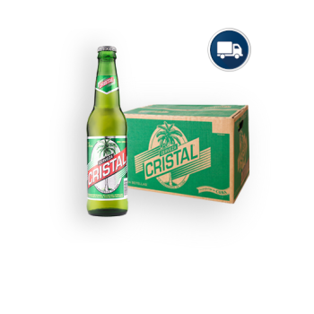 Caja Cerveza Cristal, 24 botellas de 350ml, ALC 4.9% VOL - Recogida Sucursal Holguin