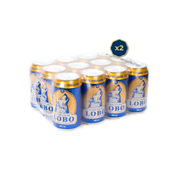Cerveza Cabeza de Lobo, 24 latas de 355ml, ALC 3.6% VOL